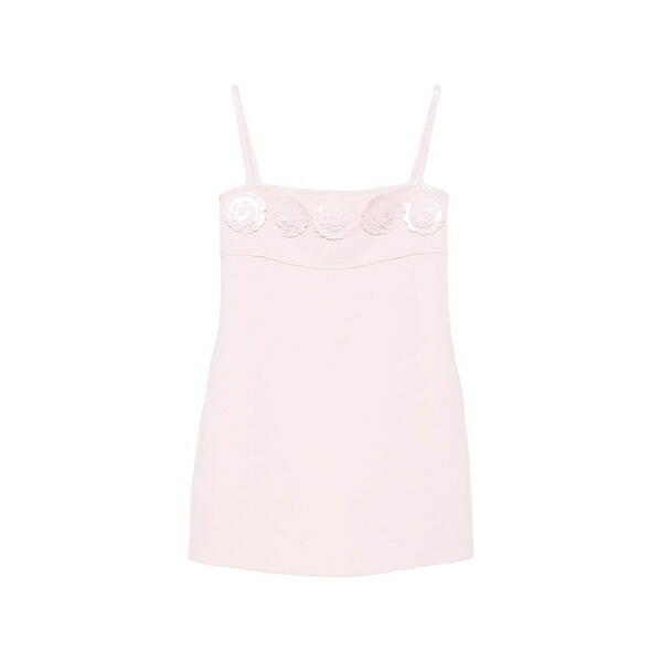 セルフ・ポートレイト レディース 衣裳 トップス Floral-appliqu￡ mini dress Pink