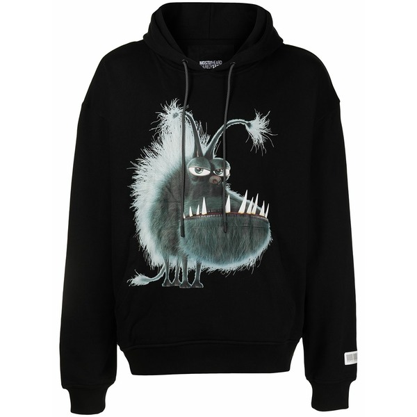 ミストリーハードレアリシーン メンズ パーカー・スウェットシャツ アウター Graphic-print hoodie Black