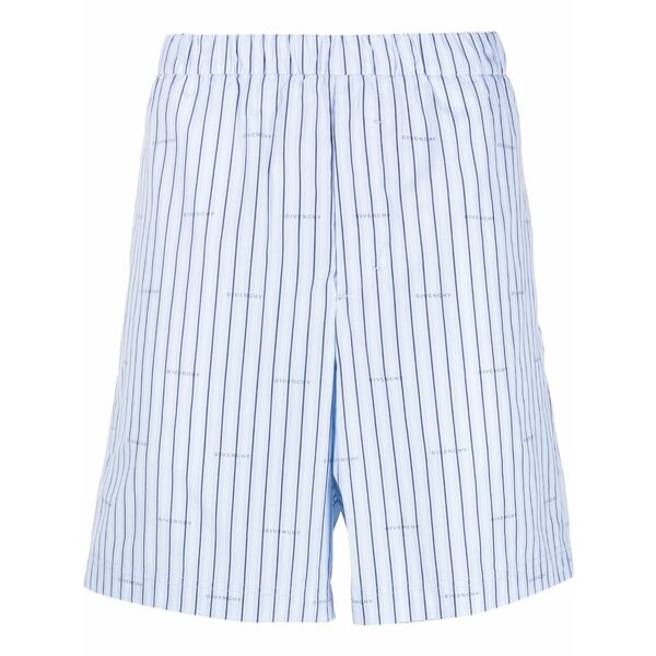 ジバンシー メンズ 心地よいズボン下 ボトムス Logo-detail striped shorts Blue