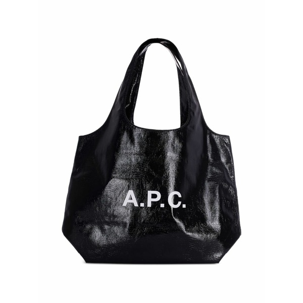 アーペーセー レディース トートバッグ バッグ Small ninon logo-print tote bag Black|asty