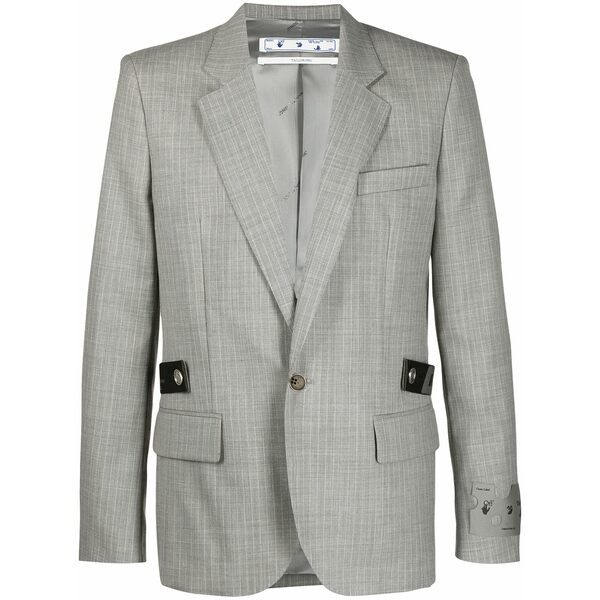 象牙色 メンズ 上衣＆上衣 アウター Single-breasted tailored blazer Grey