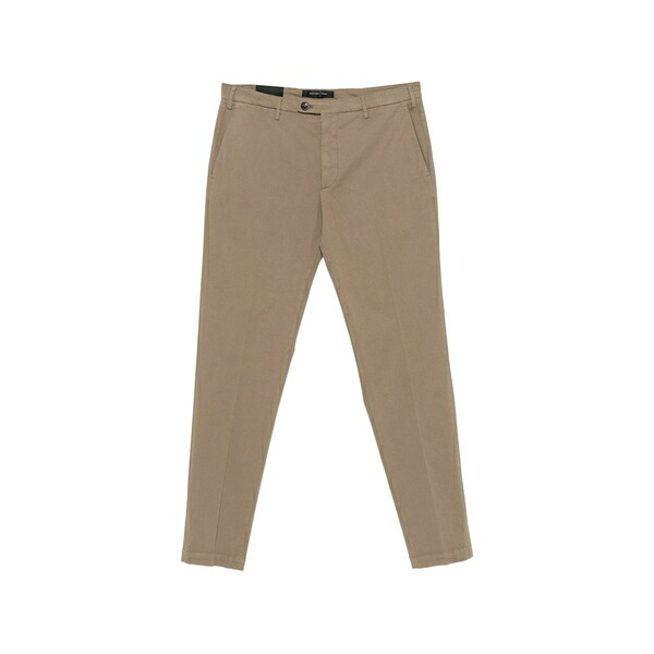 マイケル 電話を掛ける メンズ 心地好いズボン下 ボトムス Belt-loop pressed-crease trousers Brown