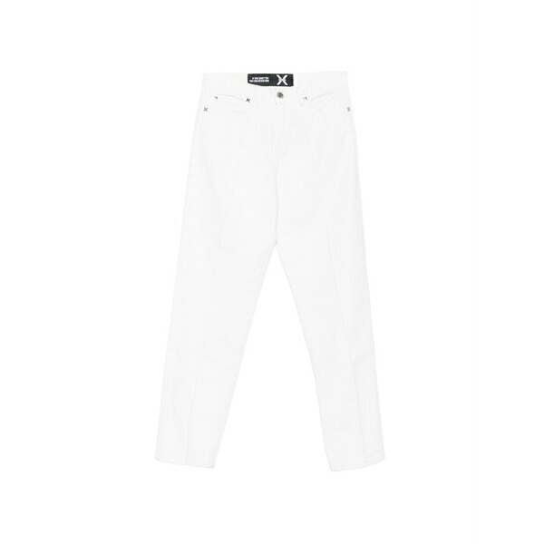 ジョン バージニアの州都 メンズ ジーンズズボン下 ボトムス Logo-embroidered jeans White