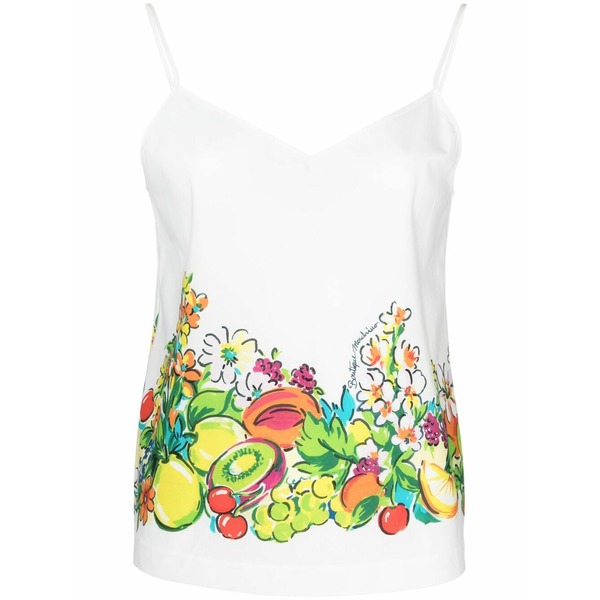 ブティックモスキーノ レディース カットソー トップス Flower-fruit print top White