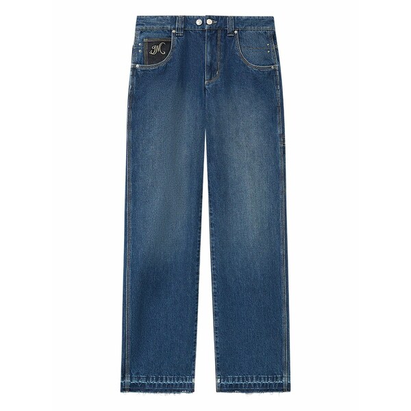 イザ呼びりん マラン レディース ジーンズズボン下 ボトムス  jeyda embroidered straight jeans Blue