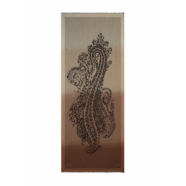 エトロ メンズ 消音装置・袈裟・えり巻き 添え物 Paisley-pattern scarf Brown