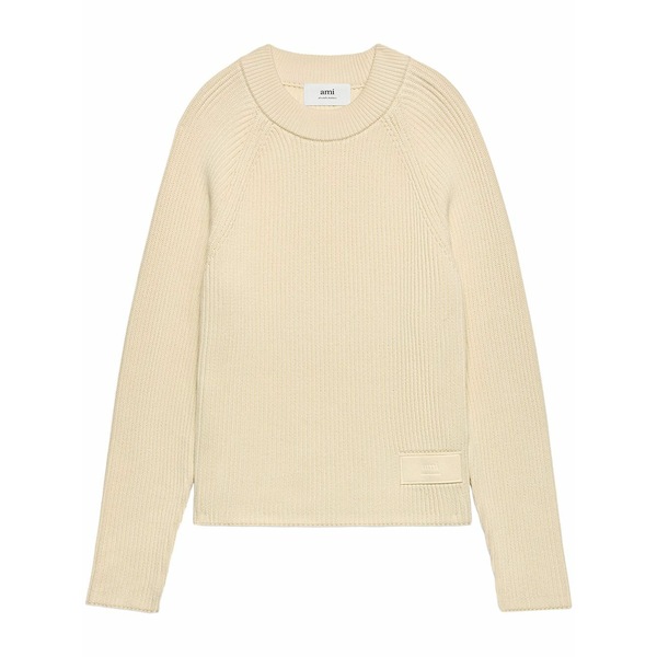 意中の女 メンズ 編み物\u0026ティーシャツ アウター Logo-patch sweater Neutrals