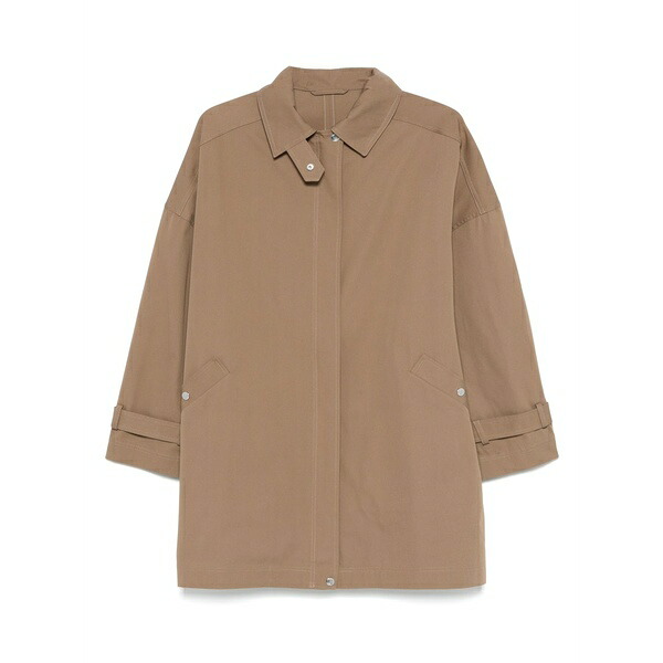 トーテム レディース 厚地の外套 アウター Oversized trench coat Brown