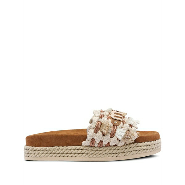 モウ レディース サンダル シューズ Braided-strap platform sandals Neutrals