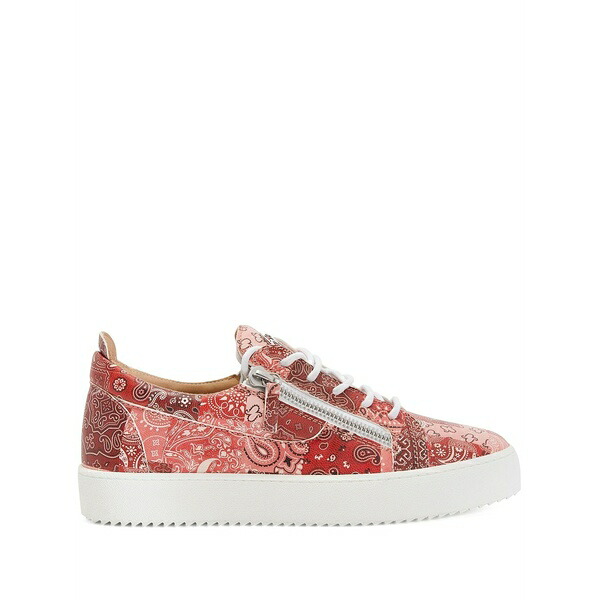 ジュゼッペザノッティ メンズ スニーカー シューズ Frankie double-zip low-top sneakers Red