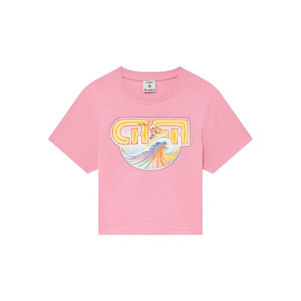 カサブランカ レディース ティーシャツ トップス Graphic-print t-shirt Pink