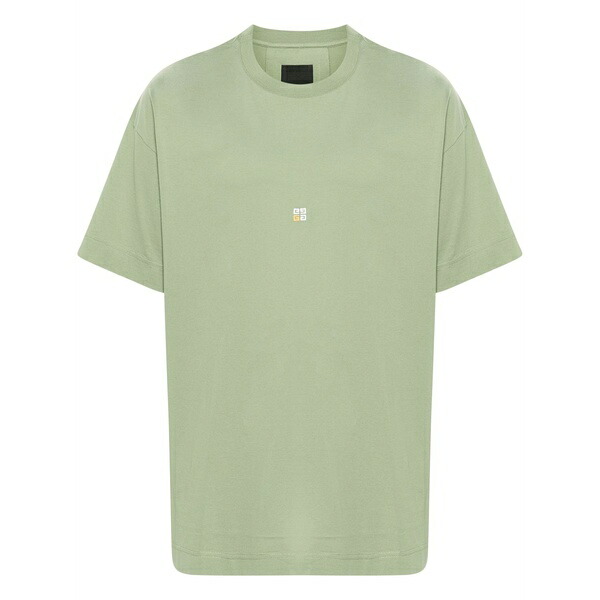 ジバンシー メンズ ティーシャツ トップス 4g-embroidered cotton t-shirt Green