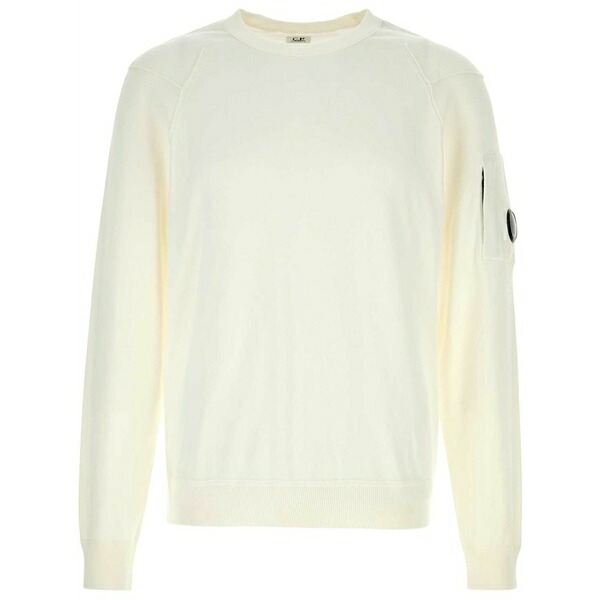 シーピーカンパニー メンズ パーカー・スウェットシャツ アウター Compass-badge sweatshirt White|asty