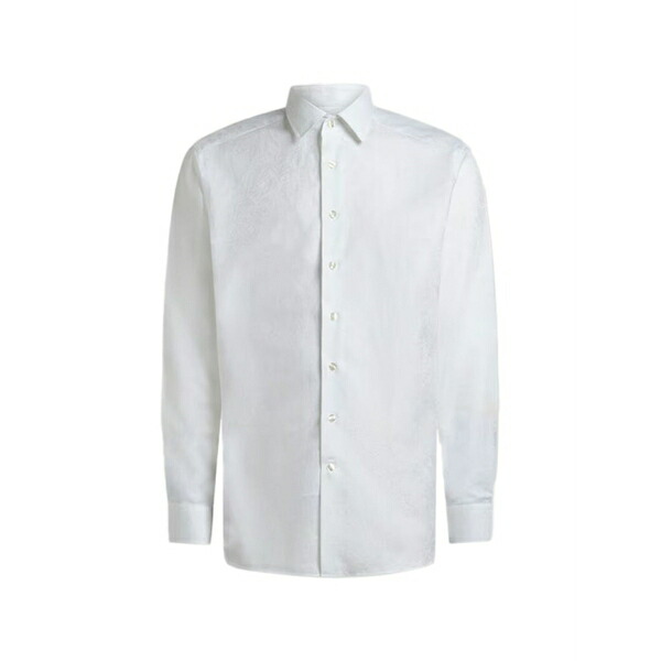 エトロ メンズ プルオーバー トップス Jacquard paisley shirt White
