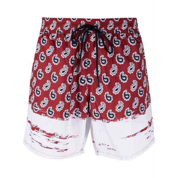 エトロ メンズ カジュアルパンツ ボトムス Paisley print swim shorts Red｜asty