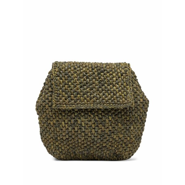 アイビリーブ レディース ショルダーバッグ 御徒面子 Mini zaz ylang raffia crossbody bag Green