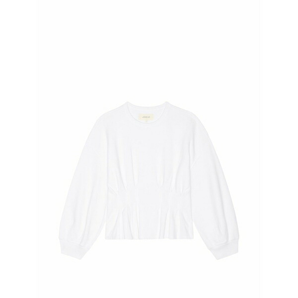 ザ・グレート レディース 編み物\u0026スウェーター アウター Slouchy pleated sweatshirt White