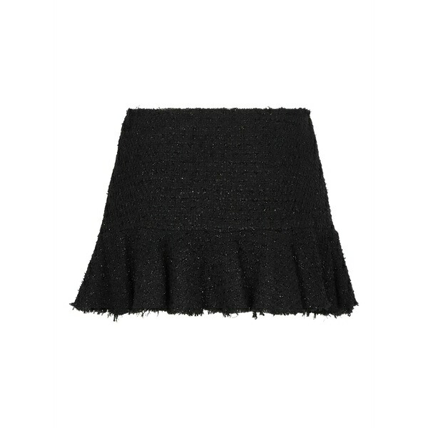 ブルマリン レディース スコート ボトムス Frayed ruffled skirt Black