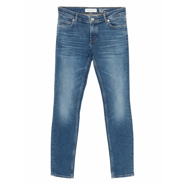 マルコポーロ レディース ジーンズズボン下 ボトムス Cotton-blend skinny jeans Blue