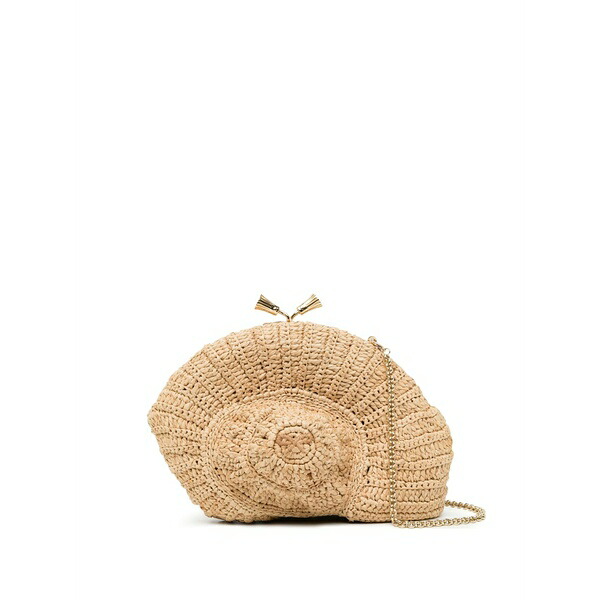 アニヤハインドマーチ レディース ショルダーバッグ 御徒面子 Shell-shaped woven crossbody bag Neutrals