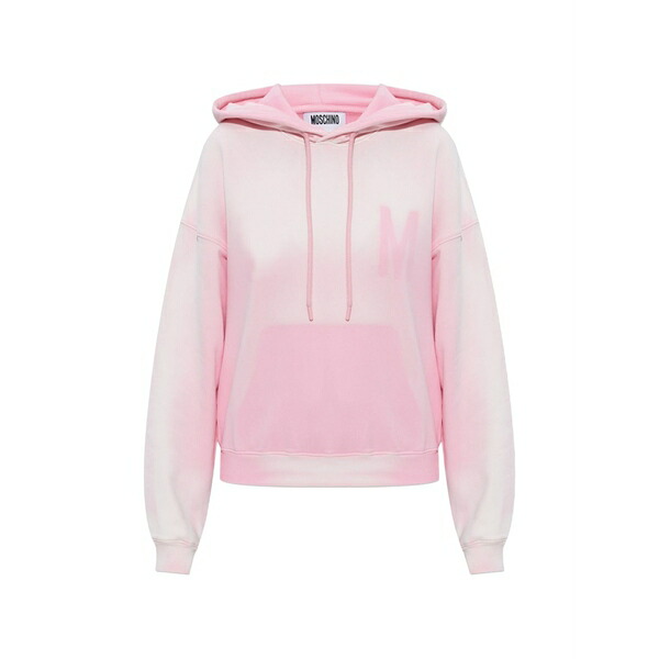 モスキーノ レディース パーカー・スウェットシャツ アウター Tie-dye patterned hoodie  Pink