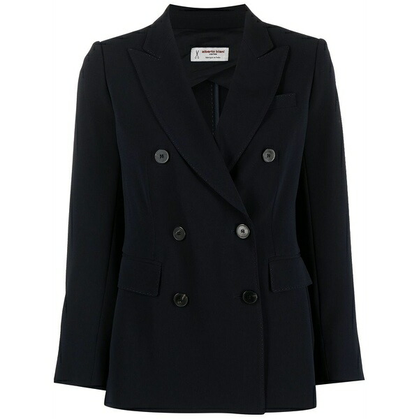 アルベルト ビアーニ レディース 上衣＆上衣 アウター Double-breasted tailored blazer Blue