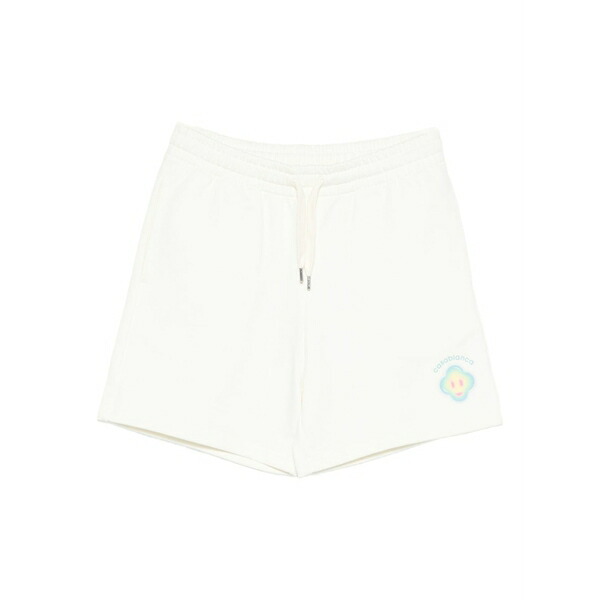 カサブランカ メンズ カジュアルパンツ ボトムス Airbrush smiley drawstring shorts White|asty