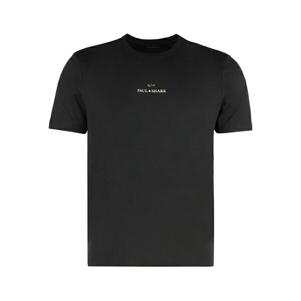 ポールアンドシャーク メンズ Tシャツ トップス Crew-neck logo t-shirt Black|asty
