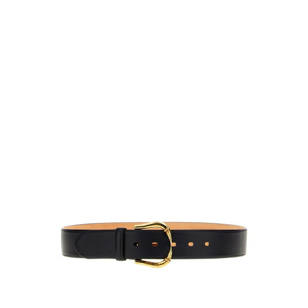 ロベルトカヴァリ レディース 三尺帯 付属物 Buckle leather belt Black