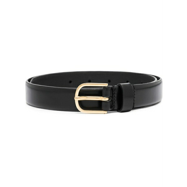 トーテム レディース ベルト アクセサリー Buckle-fastening leather belt Black|asty