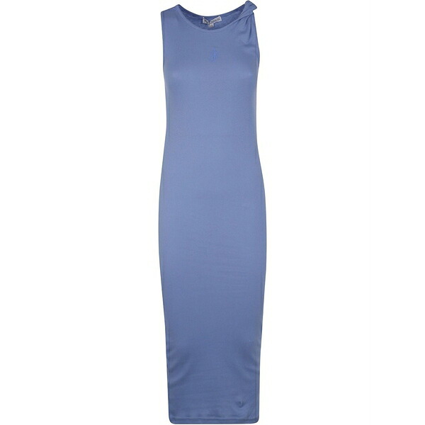 J.W.アンダーソン レディース ワンピース トップス Embroidered twisted-strap maxi dress Blue|asty