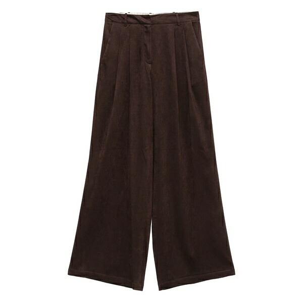 アリジ レディース カジュアルパンツ ボトムス Pleat-detailed trousers Brown