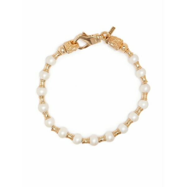 エマニュエレ ビコッキ メンズ ブレスレット・バングル・アンクレット 付属物 Pearl-embellished bracelet Gold