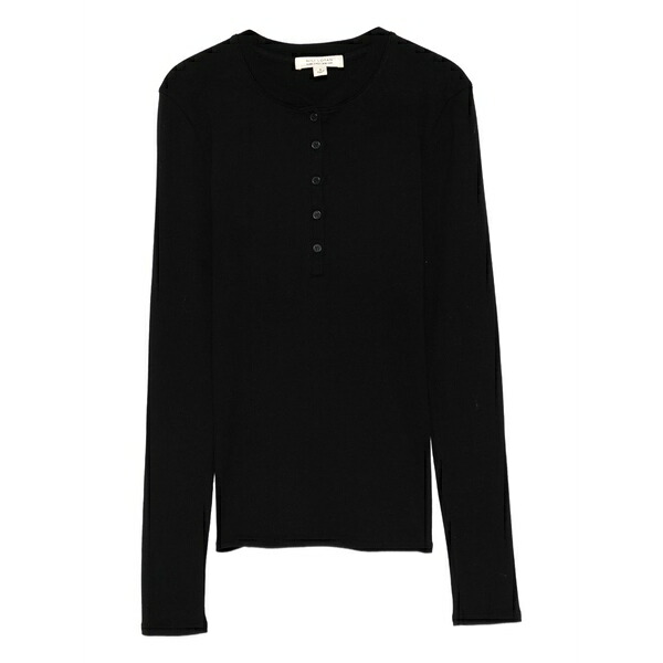 ニリロータン レディース スポーツシャツ トップス Button-fastening polo top Black