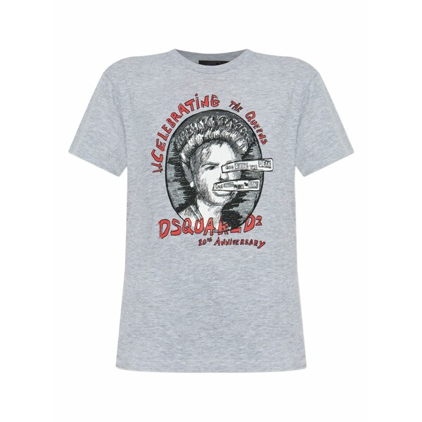 ディースクエアード レディース プルオーバー トップス Cotton t-shirt  Grey