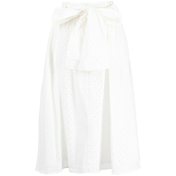 ケンゾー レディース スカート ボトムス Flared perforated skirt White|asty