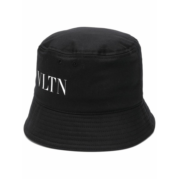 ヴァレンティノ ガラヴァーニ メンズ 帽子 アクセサリー Logo-print bucket hat Black｜asty