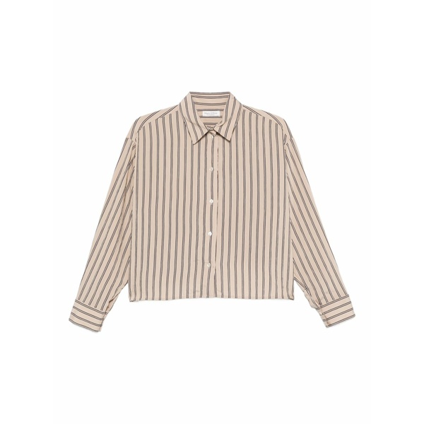 マルコポーロ レディース シャツ トップス Striped shirt Neutrals|asty