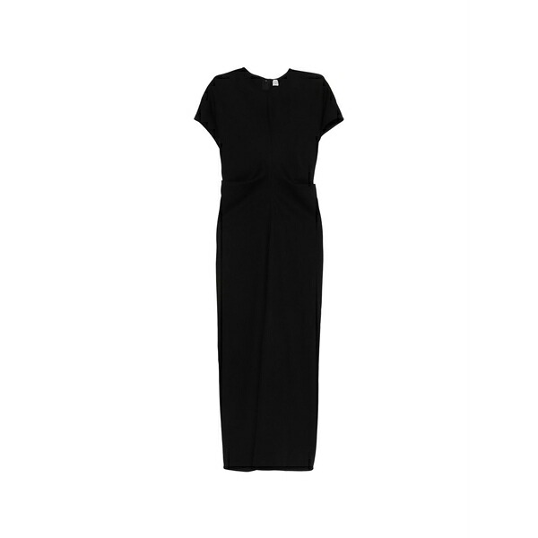 トーテム レディース ワンピース トップス Short-sleeve midi dress Black｜asty
