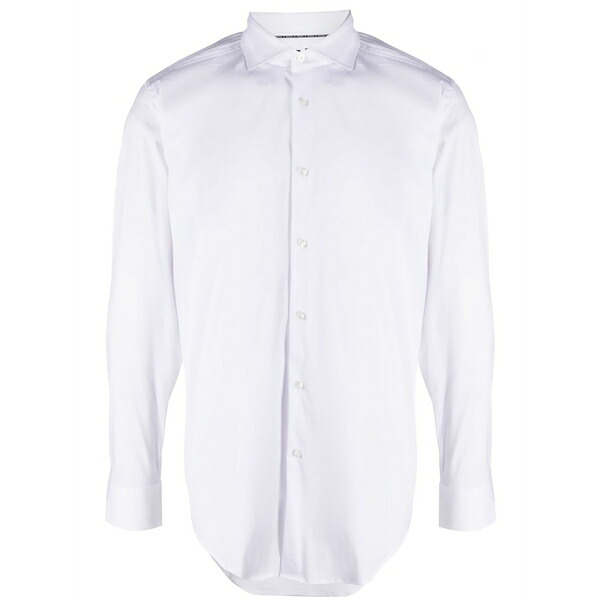 ボス メンズ シャツ トップス Spread-collar shirt White