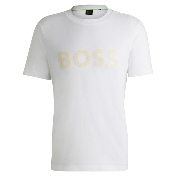 元締め メンズ プルオーバー トップス Logo-print t-shirt White