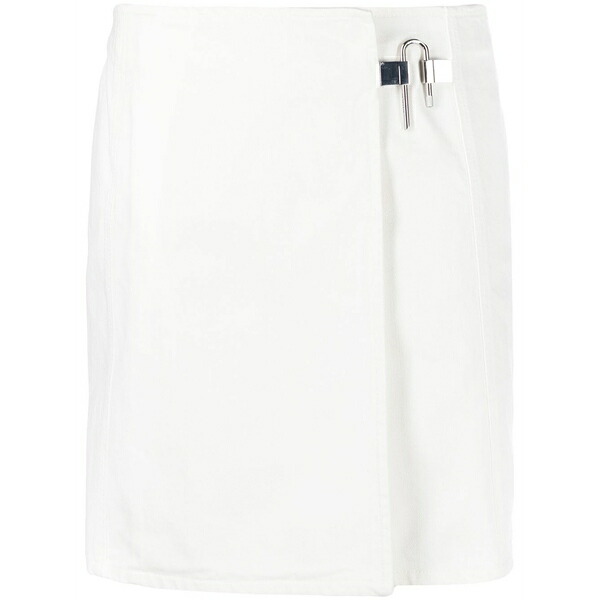 ジバンシー レディース スカート ボトムス Asymmetric padlock skirt White|asty