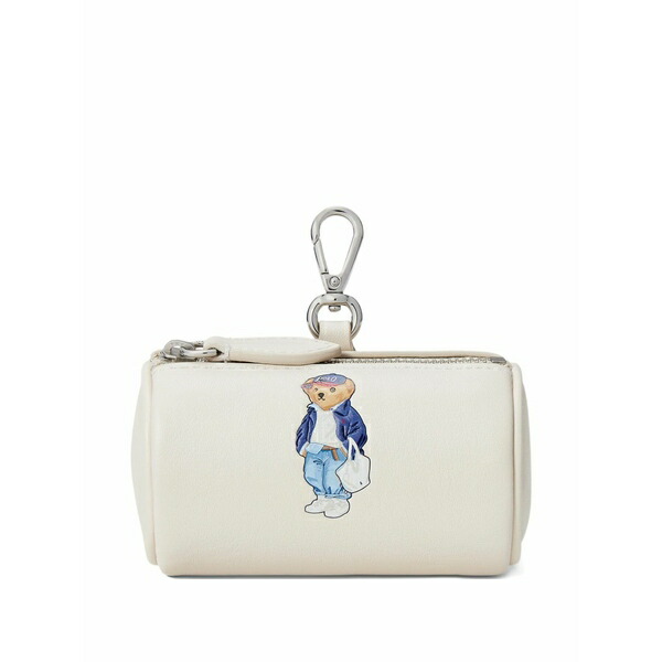 ラルフローレン レディース 紙入れ 付属品 Polo bear leather coin pouch White