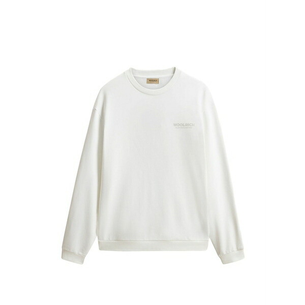 ウール リッチ メンズ パーカー・スウェットシャツ アウター Ribbed logo sweatshirt White|asty