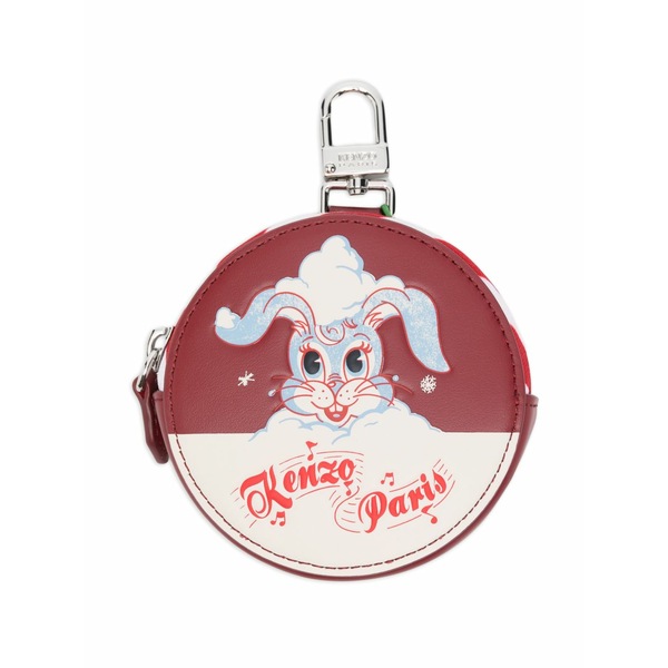ケンゾー レディース 紙入れ 付属品 Rabbit zip wallet Red