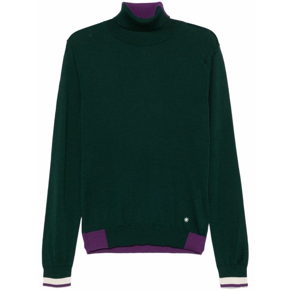 マニュエル リッツ メンズ 編み物\u0026プルオーバー アウター Fine-knit sweater Green