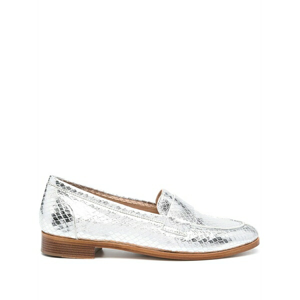 パロッシュ レディース スリッポン・ローファー シューズ Snake-effect loafers Silver