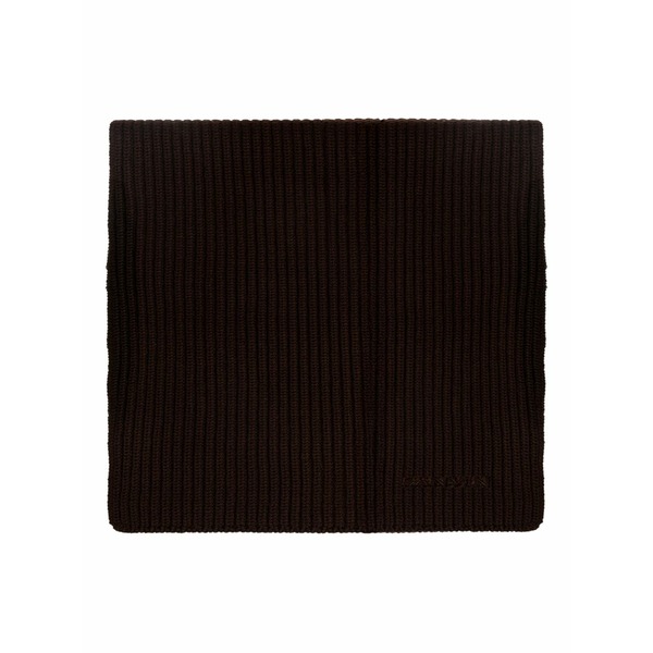 ランバン メンズ えり巻き・袈裟・えり巻き 付属物 Ribbed-knit wool scarf Brown