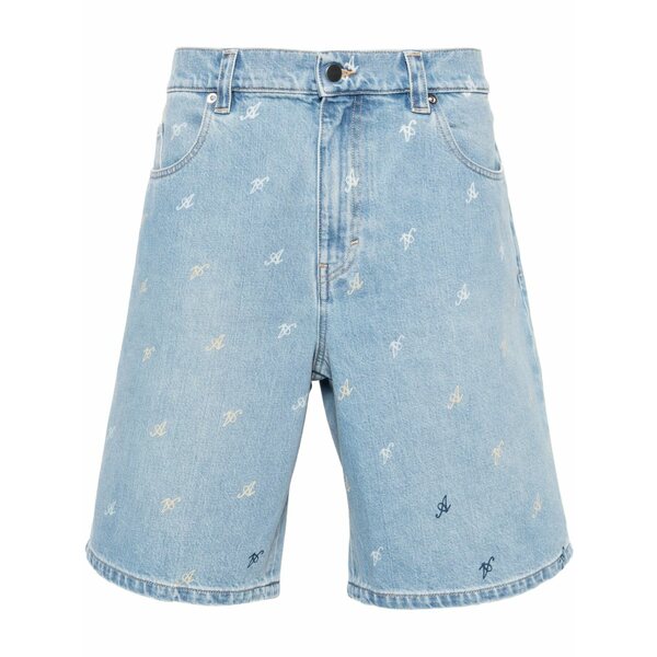アクセルアリガト メンズ カジュアルパンツ ボトムス Miles mid-rise denim shorts Blue｜asty