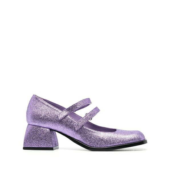 ノダレト レディース パンプス シューズ Bacara 55粍 glitter mary-jane shoes Purple
